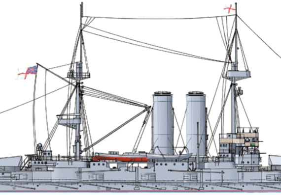 Корабль HMS King Edward VII [Battleship] (1905) - чертежи, габариты, рисунки